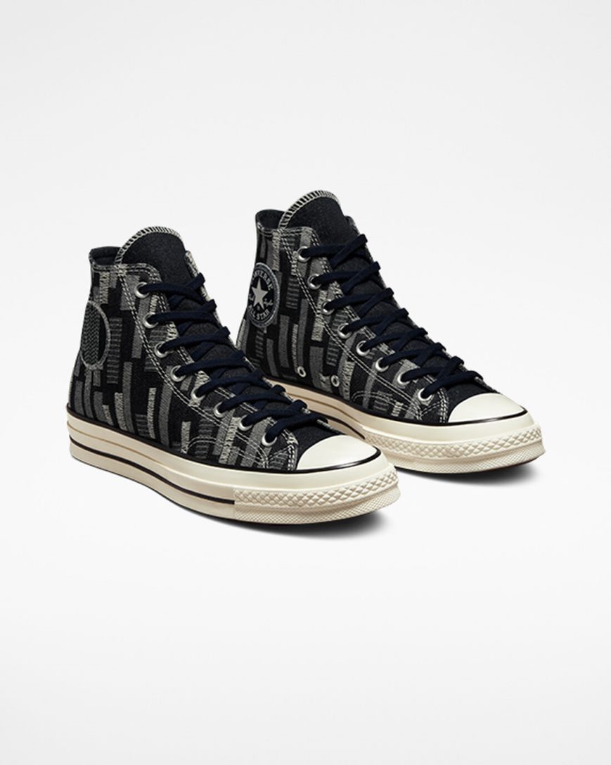 Men's Converse Chuck 70 Workwear Denim High Top Shoes Obsidian / Black | AU 1E9C6P